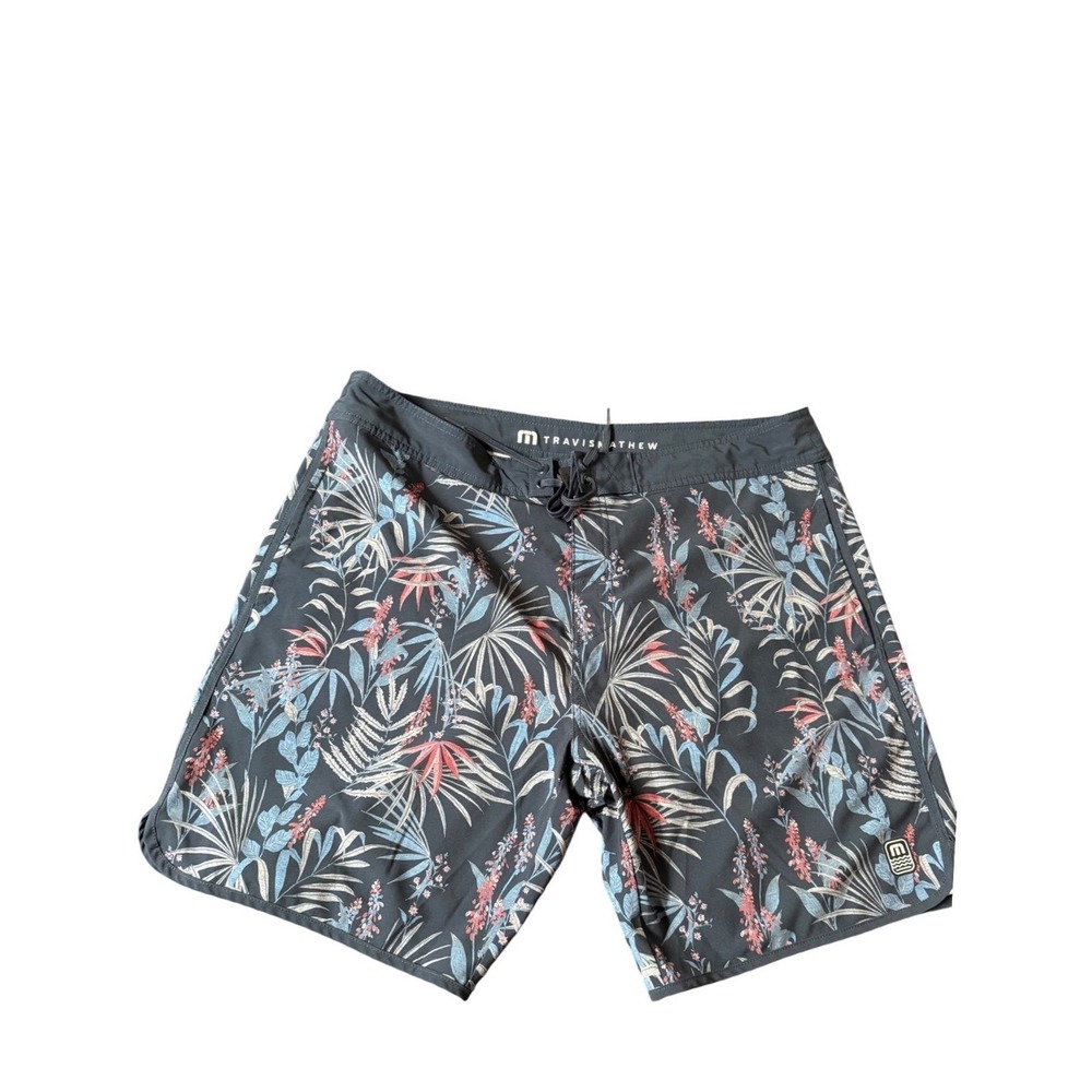 Travis Mathew Mens Swim Trunks Floral Print Board Shorts Size 38